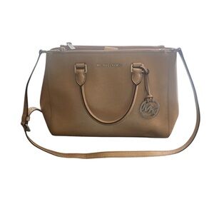 MICHAEL Michael Kors Tan Leather Satchel